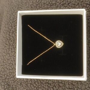 925 Sterling Silver Rose Gold Heart Necklace